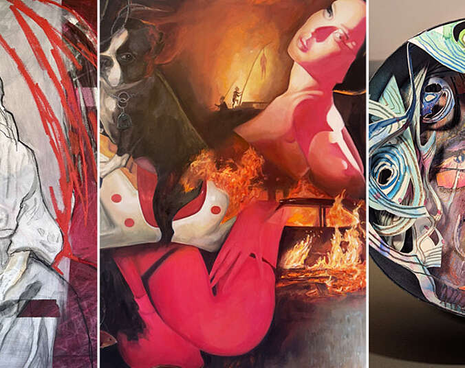 Kunstbilder Collage aus drei Bildern