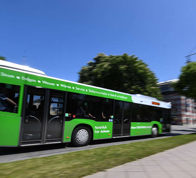 Bus beim Fahren