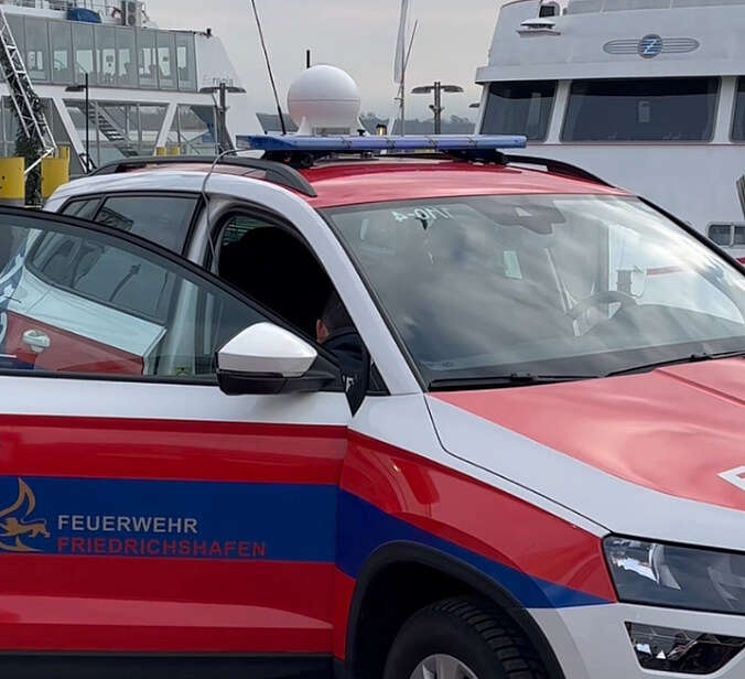 Feuerwehrauto mit Sirene