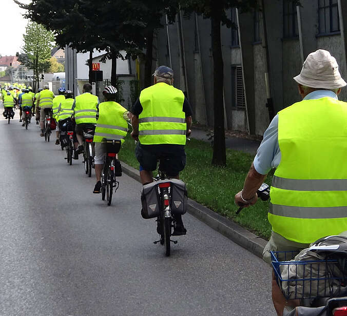 Radfahrer auf der Straße