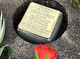 Der Stolperstein für Alfons Schmidberger.