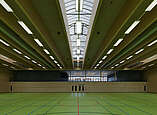 Einblick in die Turnhalle von innen