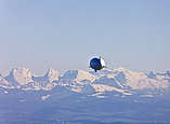 Zeppelin mit Bergsicht