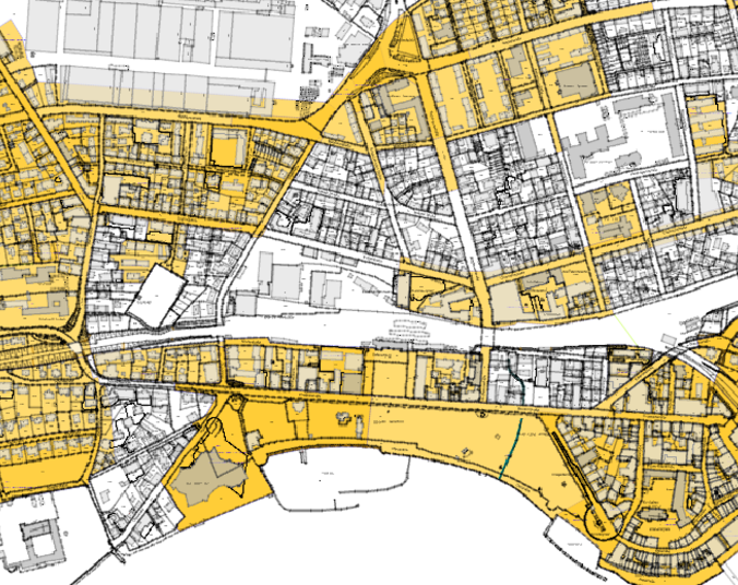 Screenshot Geodatenportal Innenstadtausschnitt