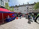 Der Infostand der Feuerwehr
