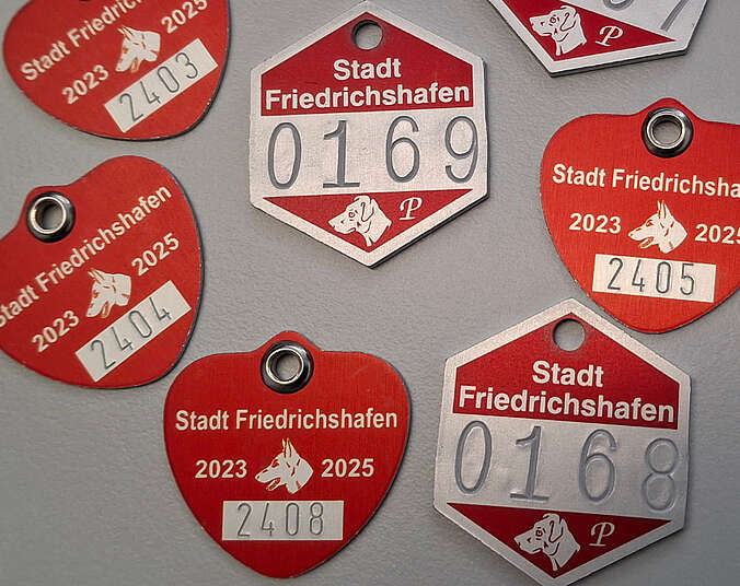 Hundemarken Hunde müssen angemeldet werden(Foto: Stadt Friedrichshafen)
