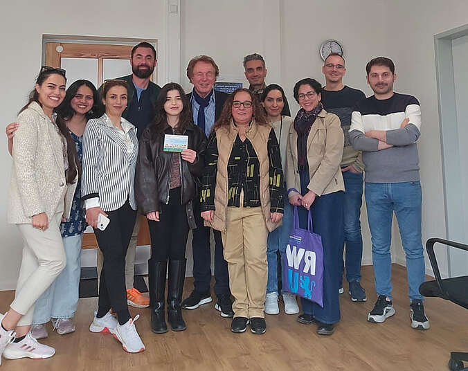 Ein Gruppenfoto der Internationale Studierendengruppe