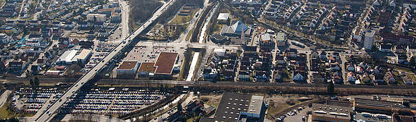 Straßennetz Friedrichshafen von oben