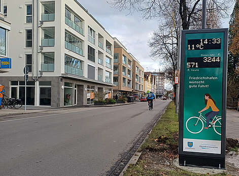Fahrradzählstelle (Foto: Stadt Friedrichshafen)