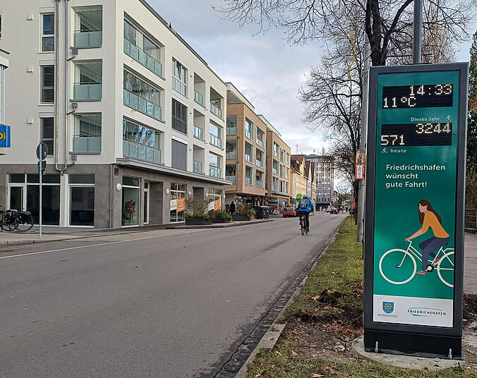 Fahrradzählstelle (Foto: Stadt Friedrichshafen)