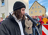 Johannes Harder bei seiner Rede anlässlich der Stolperstein-Verlegung.