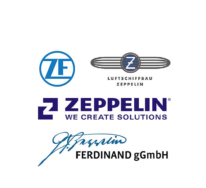 Logos Unternehmen der Zeppelin-Stiftung