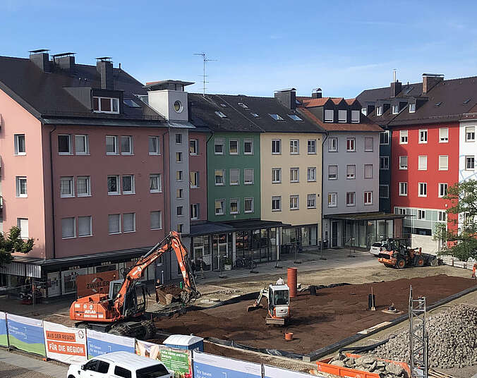 Bauarbeiten Umgestaltung Adenauerplatz