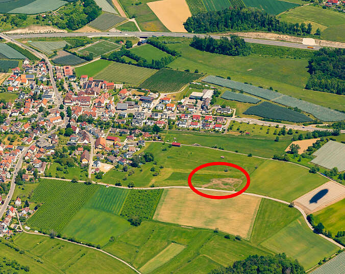 Funkenplatz Schnetzenhausen (Foto: Franken Air)