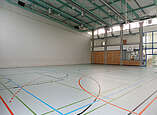 Sporthalle von innen geteilt