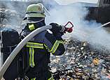 Der Brand wird abgelöscht