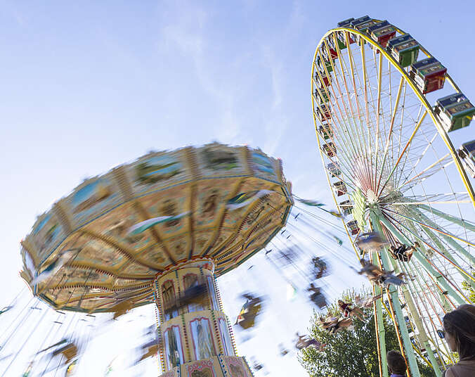 Riesenrad und Kettenkarussel