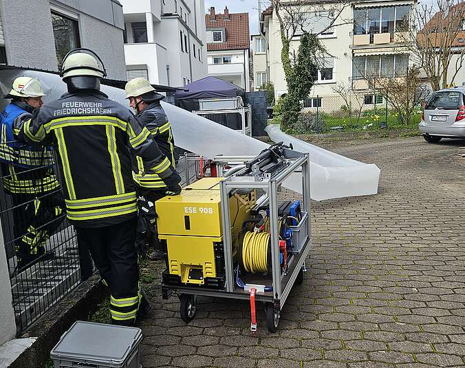 Entrauchung mit dem Entlüftungsgerät