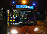 Kunst-Bus gesponsert von Stadtverkehr Friedrichshafen und Stadtwerk am See