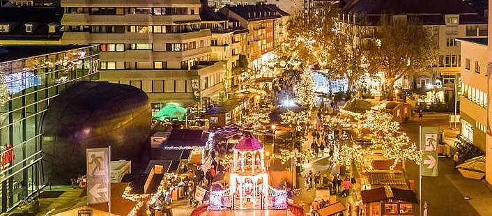 Strahlende Lichter auf der Bodensee-Weihnacht.
